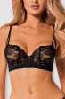 画像5: Serena Love set | ブラジャー＆タンガ2点セット・ワイヤーあり・レース・ブラック  | Obsessive 高級Sexyランジェリー (5)