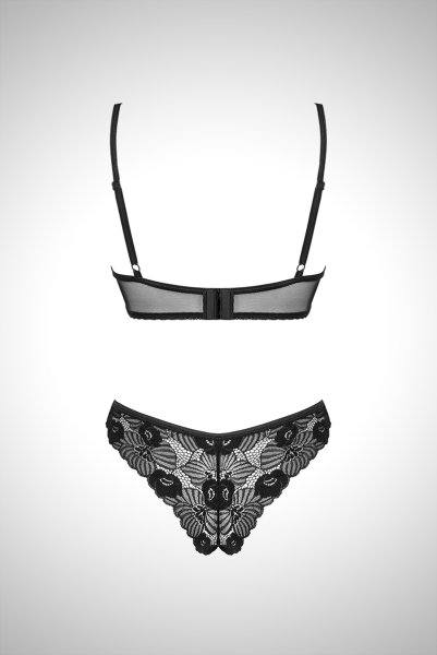 画像16: Serena Love set | ブラジャー&タンガ2点セット・ワイヤーあり・レース・ブラック  | Obsessive 高級Sexyランジェリー (16)