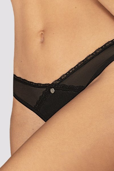 画像7: Latinesa crotchless thong |クロッチレスタンガ(オープンクロッチ・フラワーモチーフ・シースルー・ブラック) | Obsessive 高級Sexyランジェリー (7)