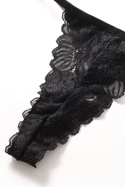 画像14: Serena Love corset | ガーターベルト付きコルセット&Tバックセット・ブラック・タンガ  | Obsessive 高級Sexyランジェリー (14)