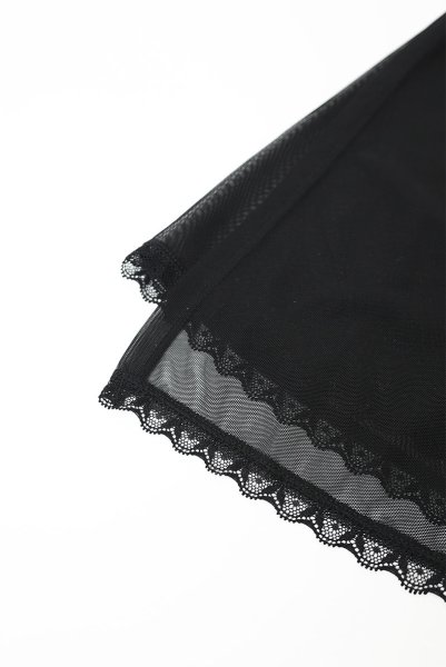 画像24: Latinesa babydoll | ベビードール＆タンガ（ワイヤーなし・フラワーモチーフ・シースルー・ブラック）| Obsessive 高級Sexyランジェリー (24)