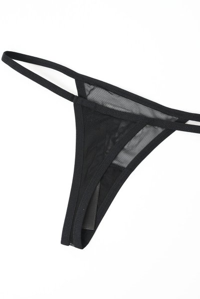 画像26: Latinesa babydoll | ベビードール＆タンガ（ワイヤーなし・フラワーモチーフ・シースルー・ブラック）| Obsessive 高級Sexyランジェリー (26)