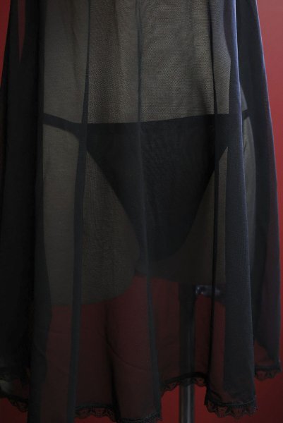 画像17: Latinesa babydoll | ベビードール＆タンガ（ワイヤーなし・フラワーモチーフ・シースルー・ブラック）| Obsessive 高級Sexyランジェリー (17)