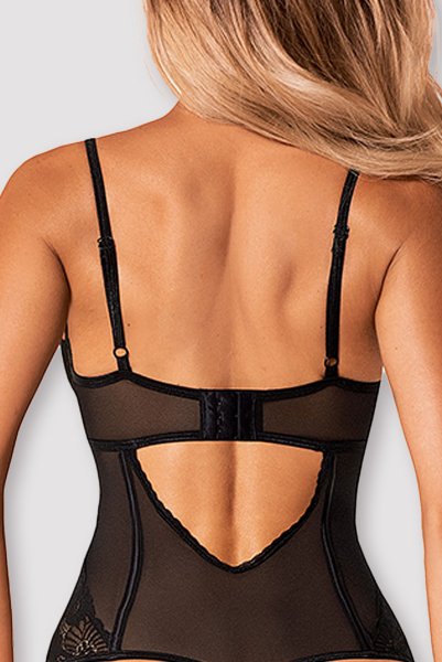 画像6: Serena Love teddy | テディ・クロッチレス・ブラック  | Obsessive 高級Sexyランジェリー (6)