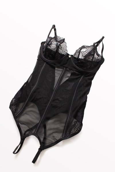 画像9: Serena Love teddy | テディ・クロッチレス・ブラック  | Obsessive 高級Sexyランジェリー (9)