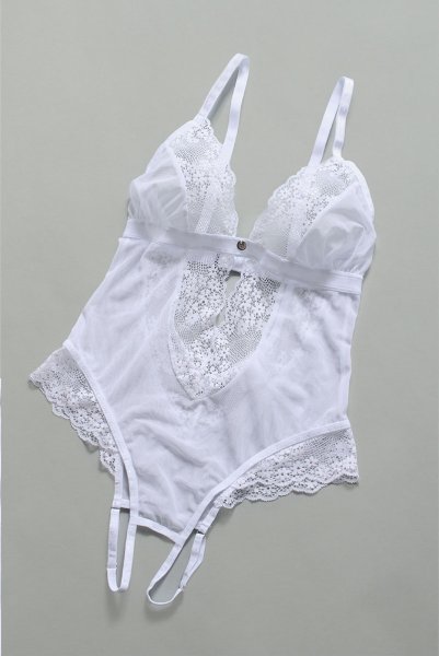 画像11: Heavenlly-teddy |テディ(オープンクロッチ・ホワイト) | obsessive 高級Sexyランジェリー (11)