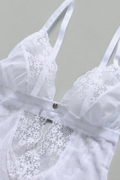 画像13: Heavenlly-teddy |テディ(オープンクロッチ・ホワイト) | obsessive 高級Sexyランジェリー (13)