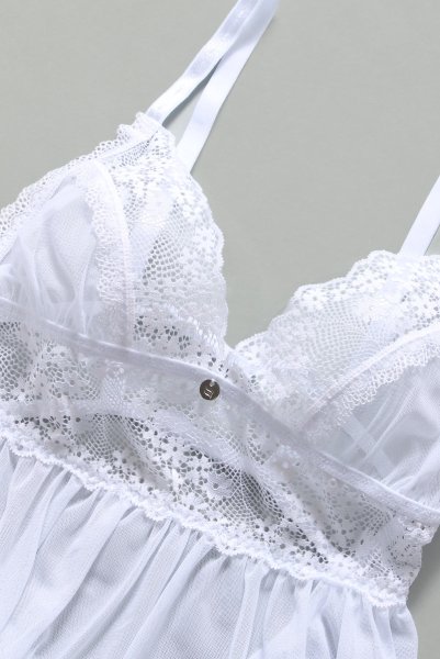 画像12: Heavenlly-babydoll |ベビードール＆Tバックセット（ノンワイヤー・レース・ホワイト） | obsessive 高級Sexyランジェリー (12)