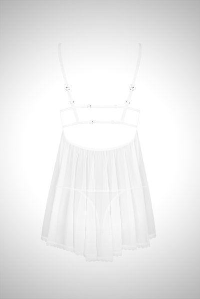 画像10: Heavenlly-babydoll |ベビードール＆Tバックセット（ノンワイヤー・レース・ホワイト） | obsessive 高級Sexyランジェリー (10)