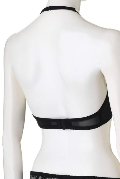 画像14: 838 SEG 1 set black | フラワーレースのブラ＆タンガ＆ガーターベルト3点セット ・ノンパテッドブラ・ノンワイヤー・Tバック・ブラック   | 高級Sexyランジェリー Obsessive (14)