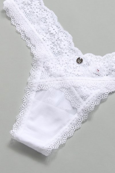 画像9: Heavenlly-thong |Tバック・タンガ (レース・ホワイト) | obsessive 高級Sexyランジェリー (9)