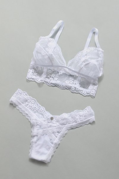 画像11: Heavenlly-set |ブラレット＆タンガ2点セット（ノンワイヤー・レース・ホワイト） | obsessive 高級Sexyランジェリー (11)