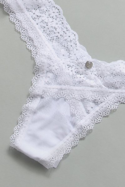 画像15: Heavenlly-set |ブラレット＆タンガ2点セット（ノンワイヤー・レース・ホワイト） | obsessive 高級Sexyランジェリー (15)