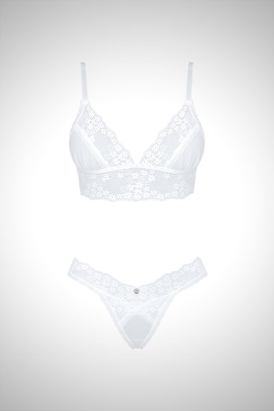 画像9: Heavenlly-set |ブラレット＆タンガ2点セット（ノンワイヤー・レース・ホワイト） | obsessive 高級Sexyランジェリー (9)