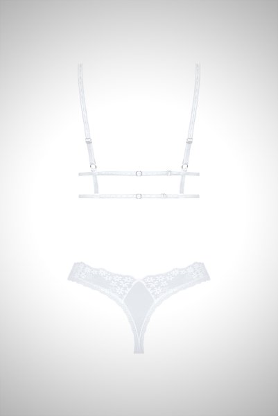 画像10: Heavenlly-set |ブラレット＆タンガ2点セット（ノンワイヤー・レース・ホワイト） | obsessive 高級Sexyランジェリー (10)