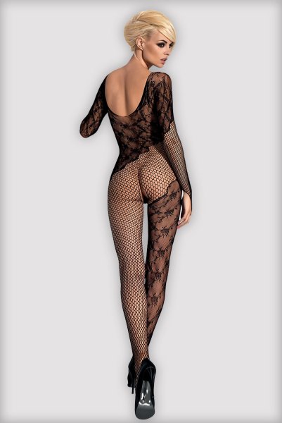 画像2: F210 black | ボディストッキング・黒・オープンクロッチ   | 高級Sexyランジェリー Obsessive (2)