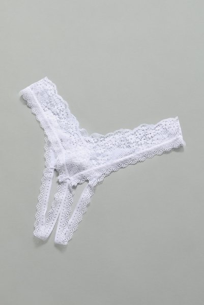 画像10: Heavenlly-open-thong |クロッチレスタンガ(オープンクロッチ・レース・ホワイト) | obsessive 高級Sexyランジェリー (10)