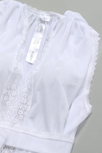画像15: Heavenlly-peignoir |ショート丈ガウン(ウエストリボン・レース・ホワイト) | obsessive 高級Sexyランジェリー (15)