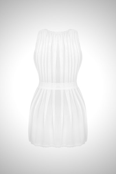 画像10: Heavenlly-peignoir |ショート丈ガウン(ウエストリボン・レース・ホワイト) | obsessive 高級Sexyランジェリー (10)