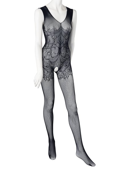 画像11: F234 black | フィッシュネットが妖美なバストを演出するボディストッキング・黒・オープンクロッチ   | 高級Sexyランジェリー Obsessive (11)