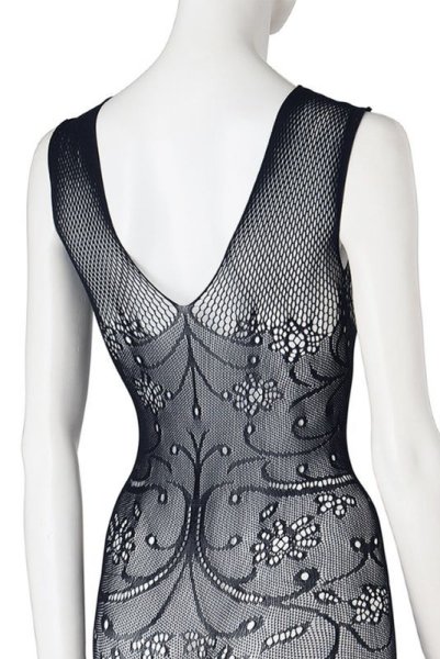 画像14: F234 black | フィッシュネットが妖美なバストを演出するボディストッキング・黒・オープンクロッチ   | 高級Sexyランジェリー Obsessive (14)