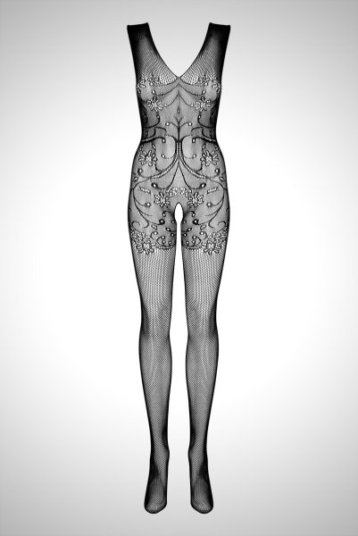 画像9: F234 black | フィッシュネットが妖美なバストを演出するボディストッキング・黒・オープンクロッチ   | 高級Sexyランジェリー Obsessive (9)