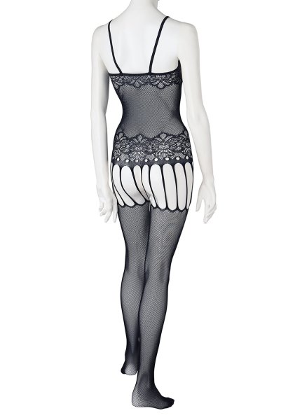 画像12: F235 black | 細いガーターベルトが魅力的なボディストッキング・黒・オープンクロッチ   | 高級Sexyランジェリー Obsessive (12)