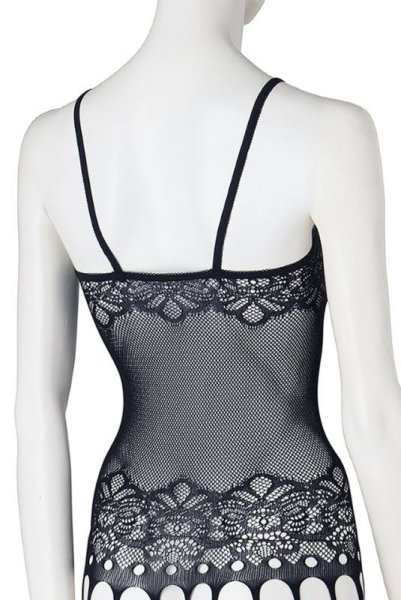 画像14: F235 black | 細いガーターベルトが魅力的なボディストッキング・黒・オープンクロッチ   | 高級Sexyランジェリー Obsessive (14)