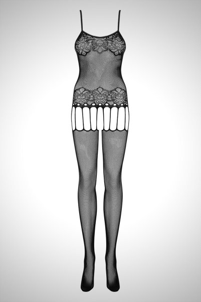 画像9: F235 black | 細いガーターベルトが魅力的なボディストッキング・黒・オープンクロッチ   | 高級Sexyランジェリー Obsessive (9)