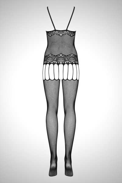 画像10: F235 black | 細いガーターベルトが魅力的なボディストッキング・黒・オープンクロッチ   | 高級Sexyランジェリー Obsessive (10)