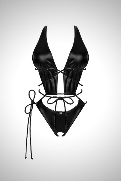 画像9: Cordellis crotchless teddy |テディ・ノンワイヤー・ボンテージ・ブラック | obsessive 高級Sexyランジェリー (9)