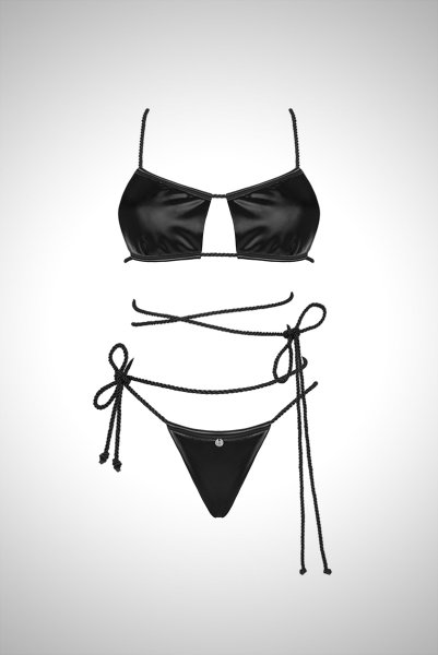 画像16: Cordellis set |ブラ&ショーツ2点セット・ボンテージ・ロープ・ブラック | obsessive 高級Sexyランジェリー (16)