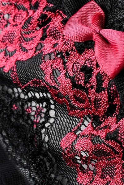 画像17: Tulia cupless set | HOTピンクが映えるオープンバストブラ＆クロッチレスタンガ・オープンクロッチ・ホットピンク×ブラック   | 高級Sexyランジェリー Obsessive (17)