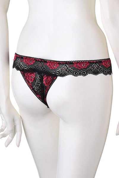 画像14: Tulia cupless set | HOTピンクが映えるオープンバストブラ＆クロッチレスタンガ・オープンクロッチ・ホットピンク×ブラック   | 高級Sexyランジェリー Obsessive (14)