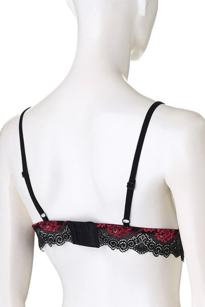 画像12: Tulia 2pcs set black | ローズの花々が印象的なブラレット＆ブラジリアンショーツの2点セット ・ノンパテッドブラ・ホットピンク×ブラック   | 高級Sexyランジェリー Obsessive (12)