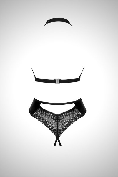 画像2: Norides crotchless teddy | テディ・クロッチレス・オープンバスト・ブラック  | Obsessive 高級Sexyランジェリー (2)