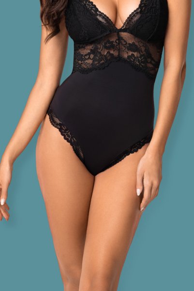 画像5: 810 TED 1 teddy black | ソフトカップ付きテディ・ボディスーツ・クロッチ開閉式・ノンワイヤー・ブラック   | 高級Sexyランジェリー Obsessive (5)