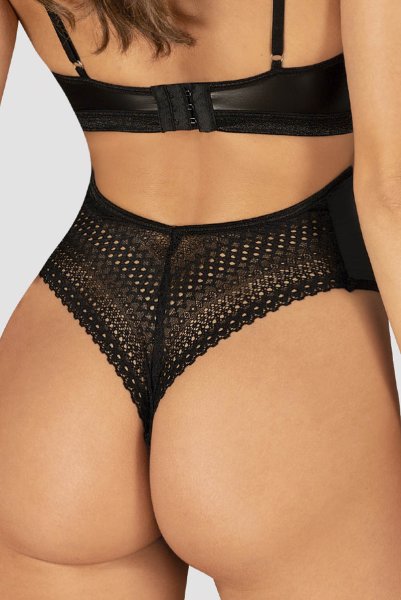 画像10: Norides teddy | テディ(レザー・バックレース・ブラック)  | Obsessive 高級Sexyランジェリー (10)