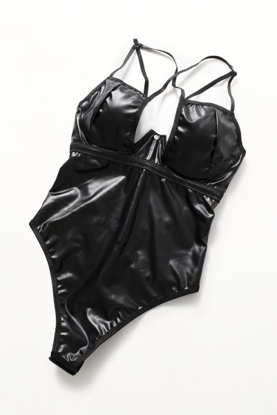 画像11: Norides teddy | テディ(レザー・バックレース・ブラック)  | Obsessive 高級Sexyランジェリー (11)