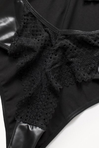 画像17: Norides teddy | テディ(レザー・バックレース・ブラック)  | Obsessive 高級Sexyランジェリー (17)