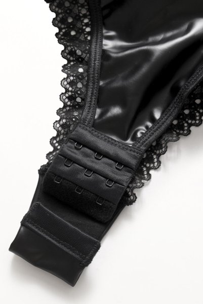 画像16: Norides teddy | テディ(レザー・バックレース・ブラック)  | Obsessive 高級Sexyランジェリー (16)