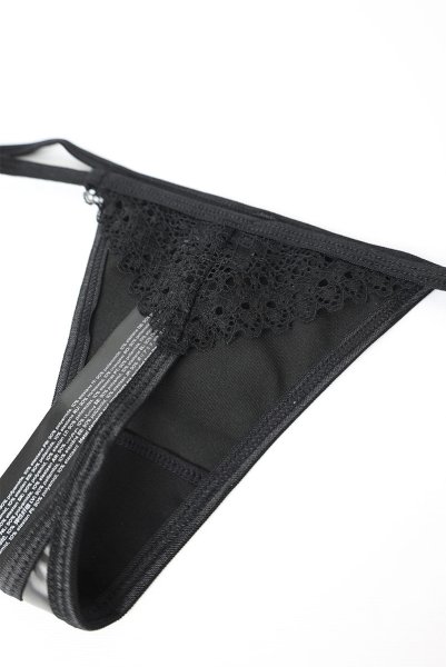 画像18: Norides-3-pcs-set | ワイヤー入りブラ&ガーターベルト&タンガ3点セット(レザー・レース・ブラック)| Obsessive 高級Sexyランジェリー (18)