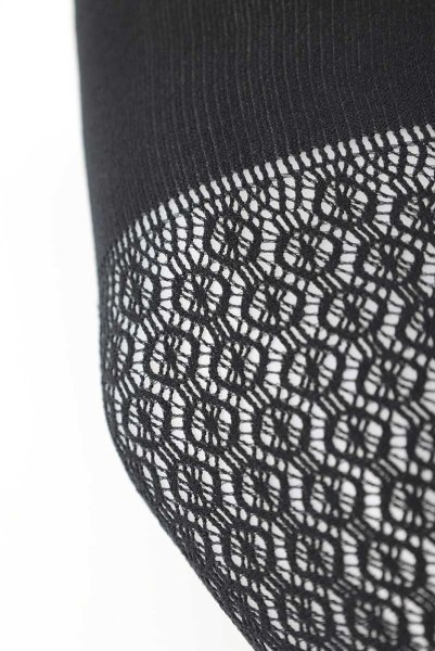 画像11: S824 stockings |ガーターストッキング （幾何学模様・肌側シリコンなし・網タイツ・ブラック）| Obsessive 高級Sexyランジェリー (11)