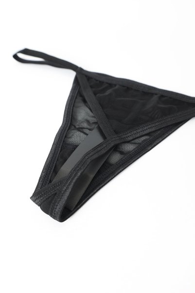 画像18: Norides chemise & thong | スリップドレス&タンガ(ワイヤーあり・レザー・レース・ブラック)| Obsessive 高級Sexyランジェリー (18)