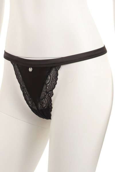 画像15: Eloissa 2pcs set | ストラッピーブラ＆タンガ2点セット・ノンワイヤー・Tバック・ブラック   | 高級Sexyランジェリー Obsessive (15)