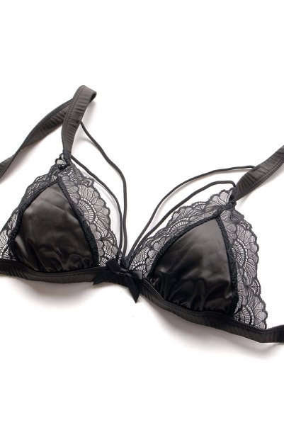 画像17: Eloissa 2pcs set | ストラッピーブラ＆タンガ2点セット・ノンワイヤー・Tバック・ブラック   | 高級Sexyランジェリー Obsessive (17)