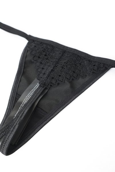 画像20: Norides corset & thong |  ガーターベルト付きコルセット&タンガ2点セット(ワイヤーあり・レザー・レース・ブラック)  | Obsessive 高級Sexyランジェリー (20)