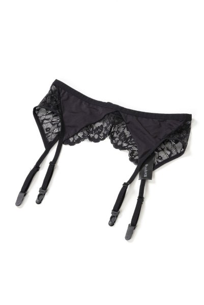 画像22: Bellastia 3-pcs set|ワイヤー入りブラ＆ガーターベルト＆タンガ3点セット・ブラック | obsessive 高級Sexyランジェリー (22)