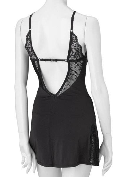 画像18: Bellastia chemise & thong |スリップドレス＆タンガ2点セット・ブラック | obsessive 高級Sexyランジェリー (18)