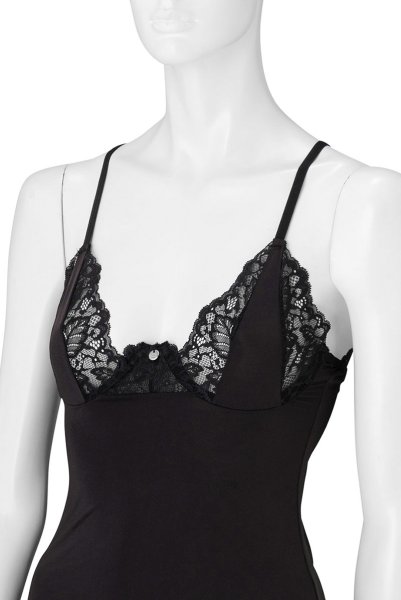 画像19: Bellastia chemise & thong |スリップドレス＆タンガ2点セット・ブラック | obsessive 高級Sexyランジェリー (19)